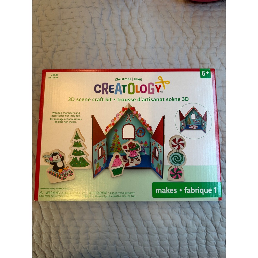 Creatology Christmas 3D Scene Craft Kit Wooden Holiday Gingerbread House DIY
